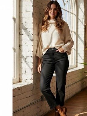 Free People Faded Black/Gray Raw Hem Skinny Jeans Sz 28